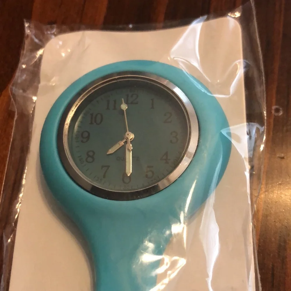 Teal watch pin